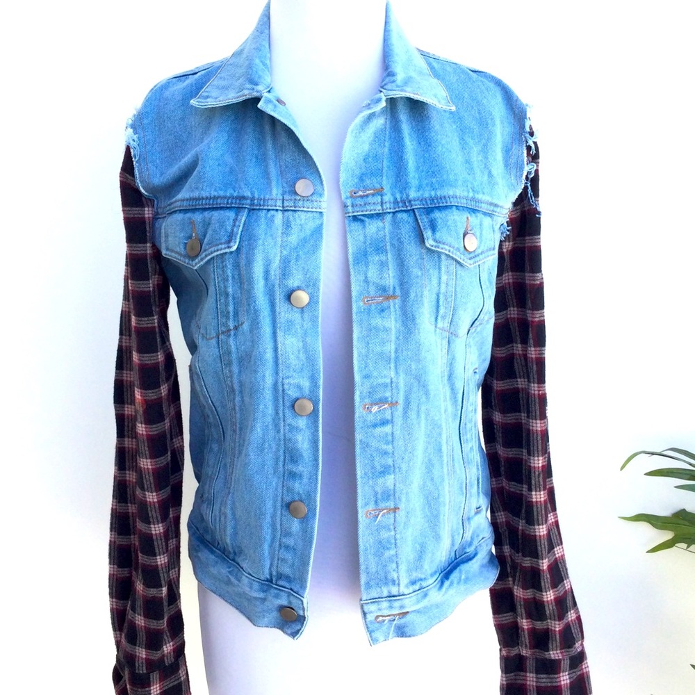 Brandy Melville Jean Flannel Jacket